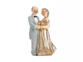 Torta figurák - arany esküvő