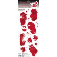 Véres lábnyomok padlóra