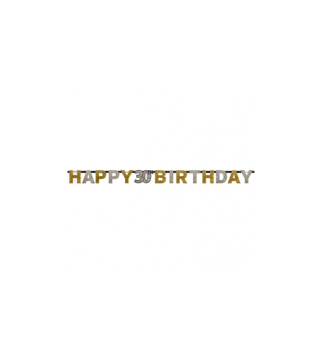 Arany felirat Boldog születésnapot 30 év