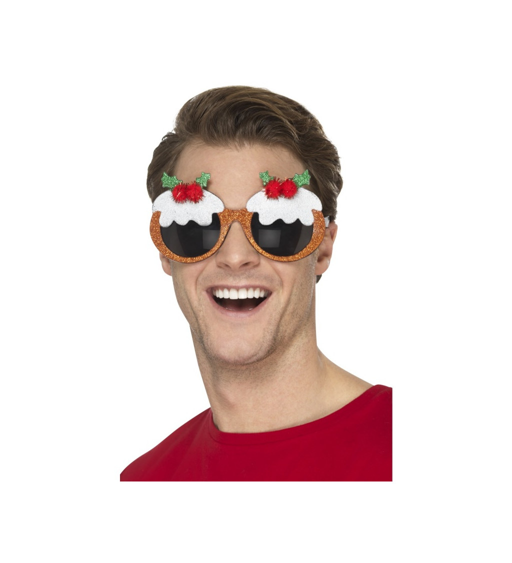 Vicces szemüveg - karácsonyi puding