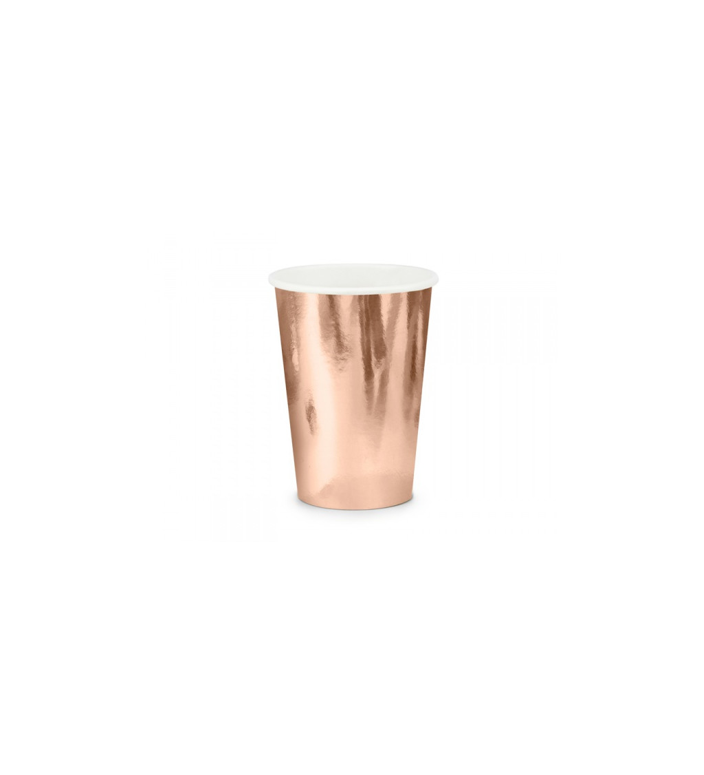 Cup rose gold - holografikus 6 db