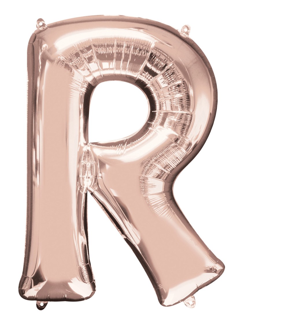 Balloon "R" - rózsaszín arany