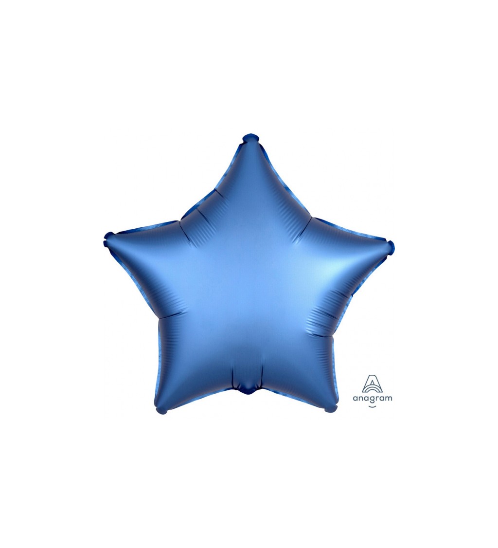 Fólia léggömb Star - ciánkék