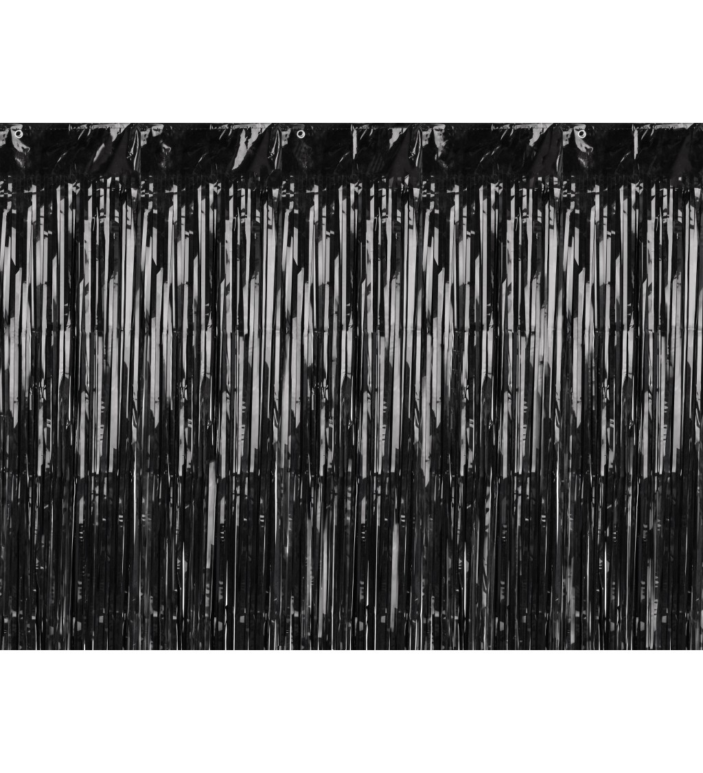 Fekete dekorációs függöny