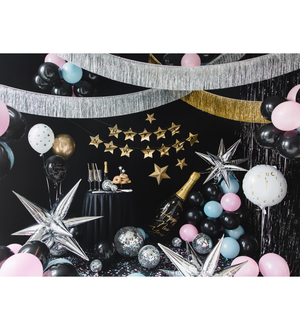 Fekete dekorációs függöny