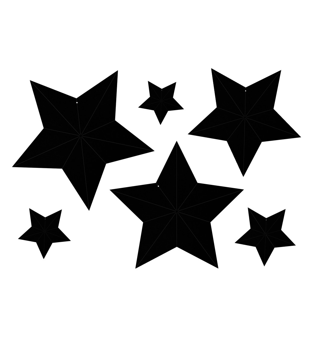 Fekete dekoratív csillagok