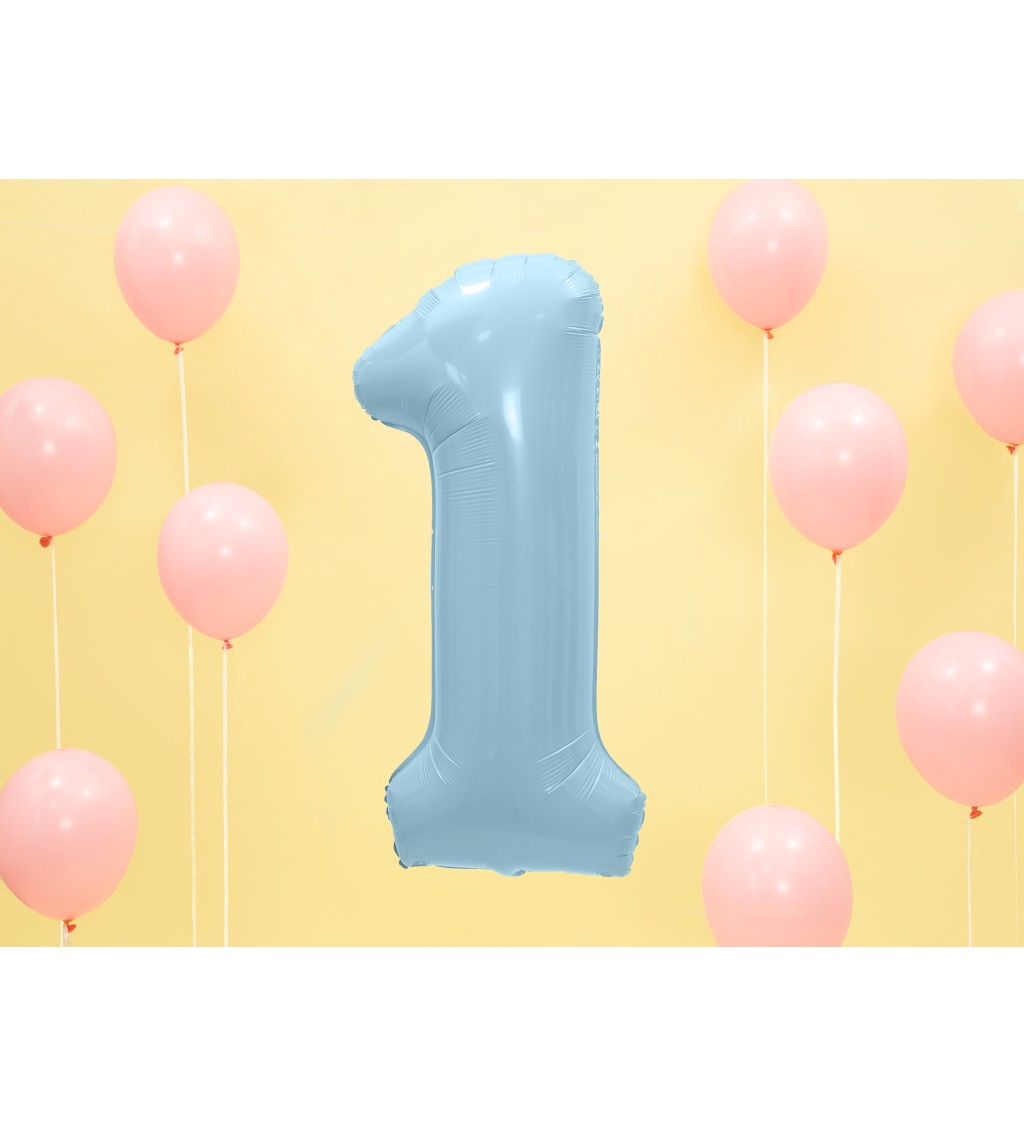 Világoskék fólia léggömb