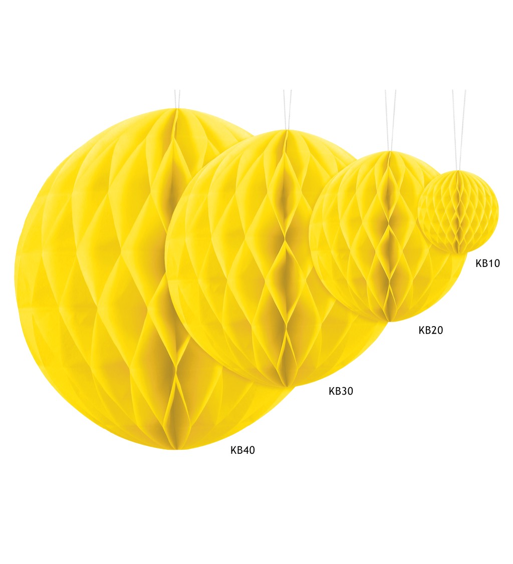 Dekoratív golyó sárga - 10 cm