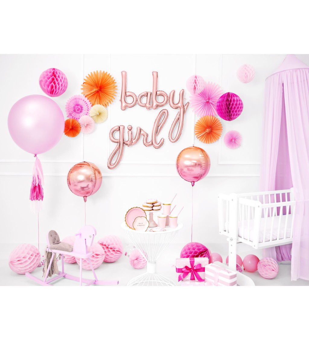 Rózsaszín Dekorációs Papírgömb II