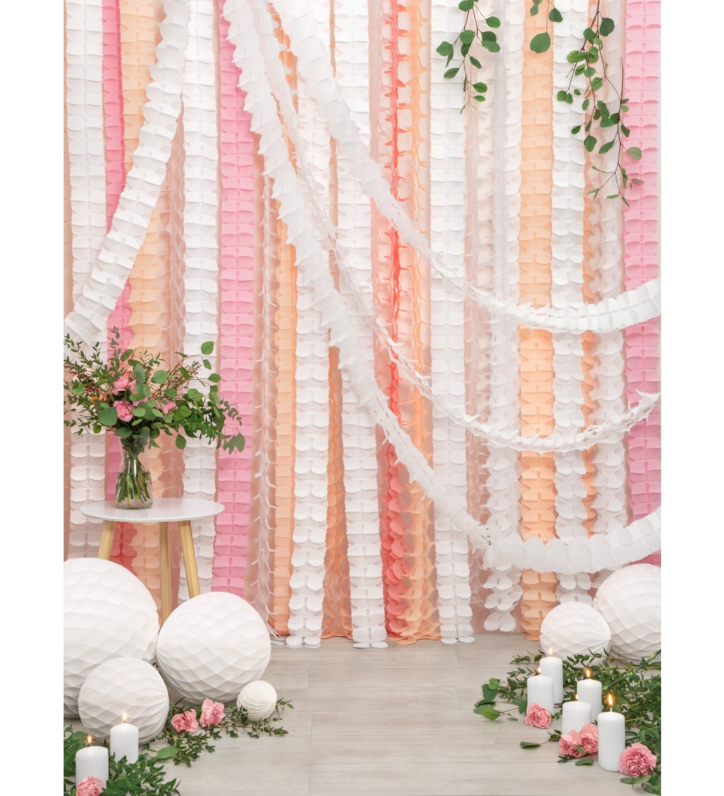 Fehér Dekorációs Papír Gömb III