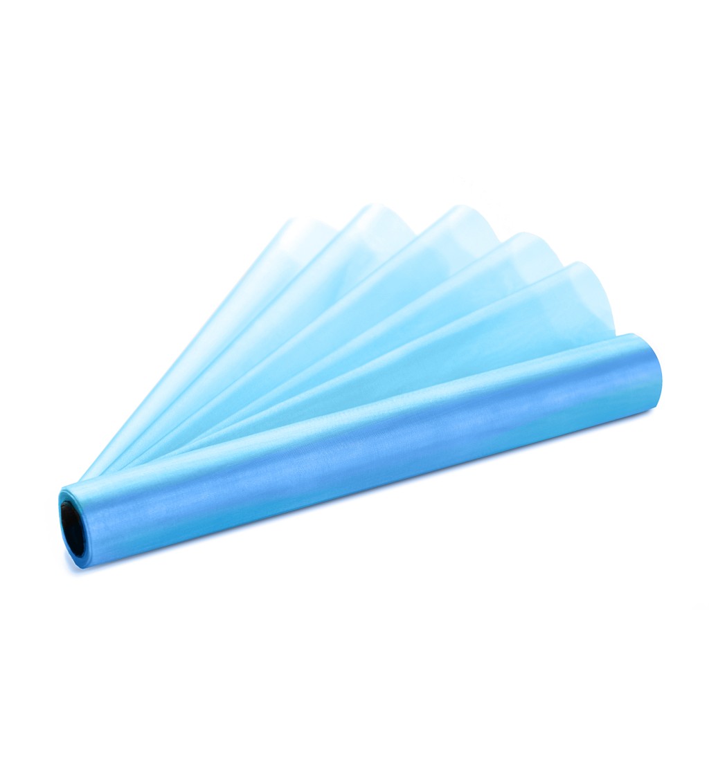 Világoskék dekoratív organza