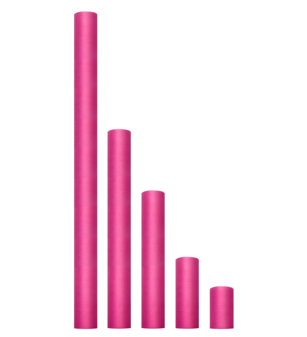 Dekoratív tüll - sötét rózsaszín (8 cm)