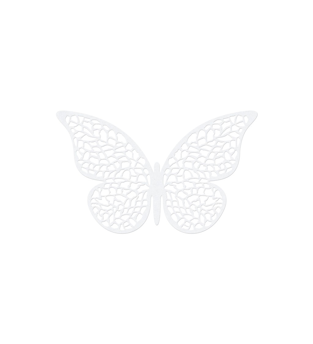 Papír dekoratív pillangók - fehér V