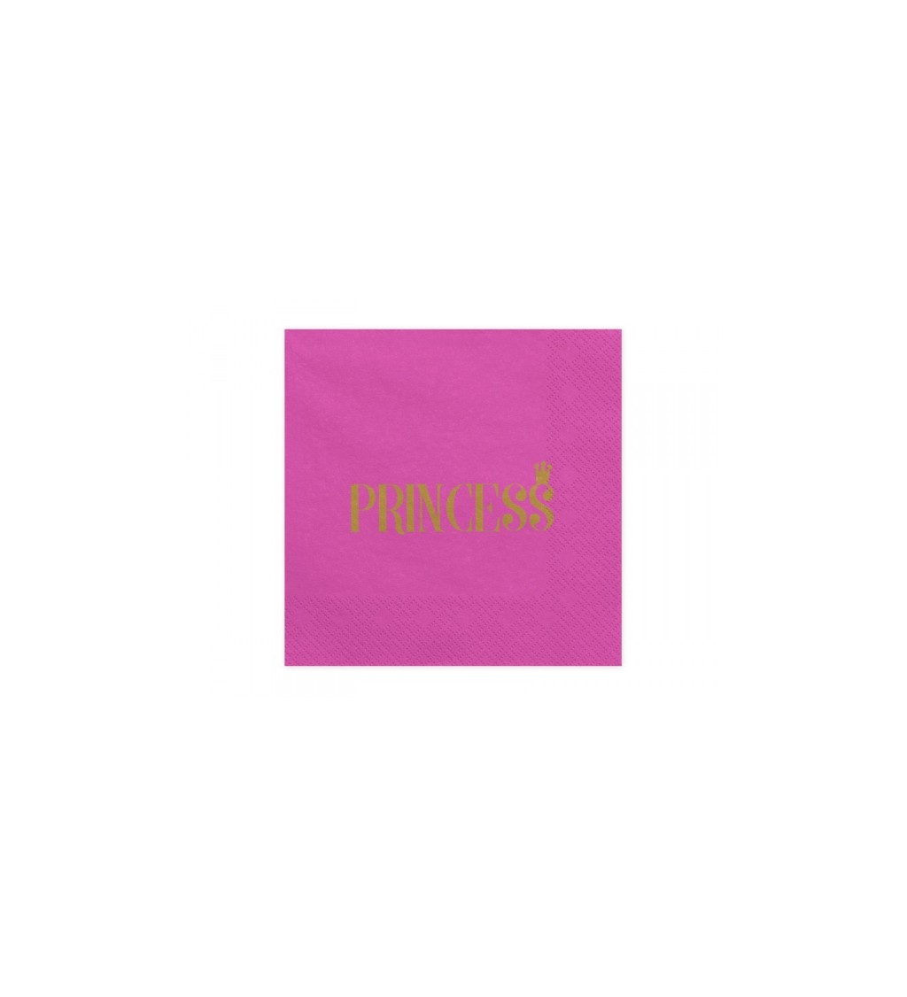 Hercegnő rózsaszín szalvéta