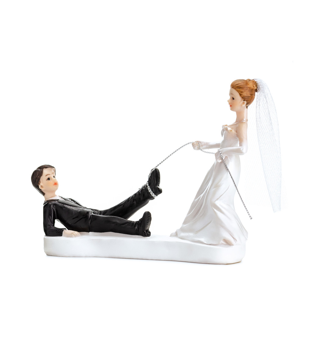 Cake Topper - Ifjú házasok kötéllel