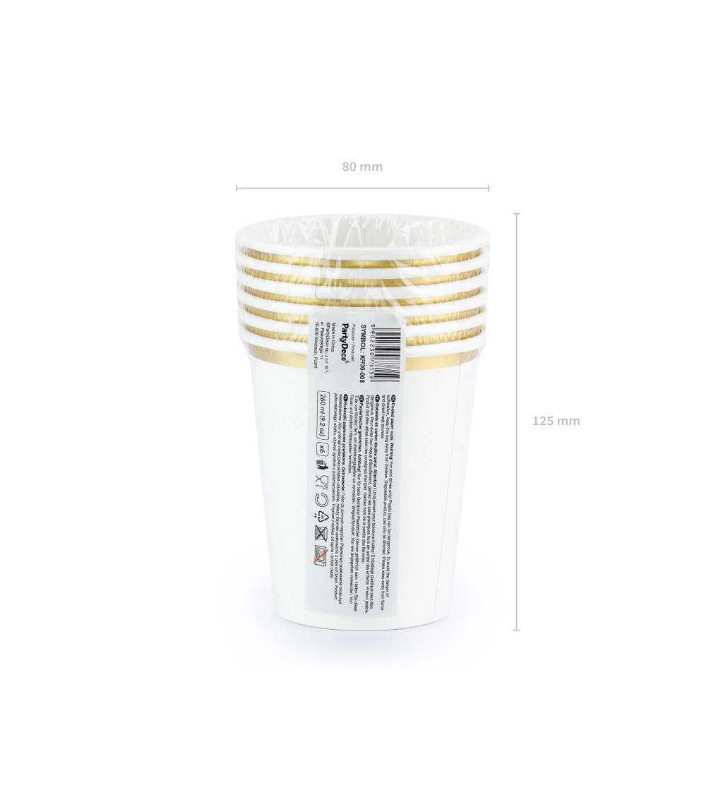 Fehér-arany poharak