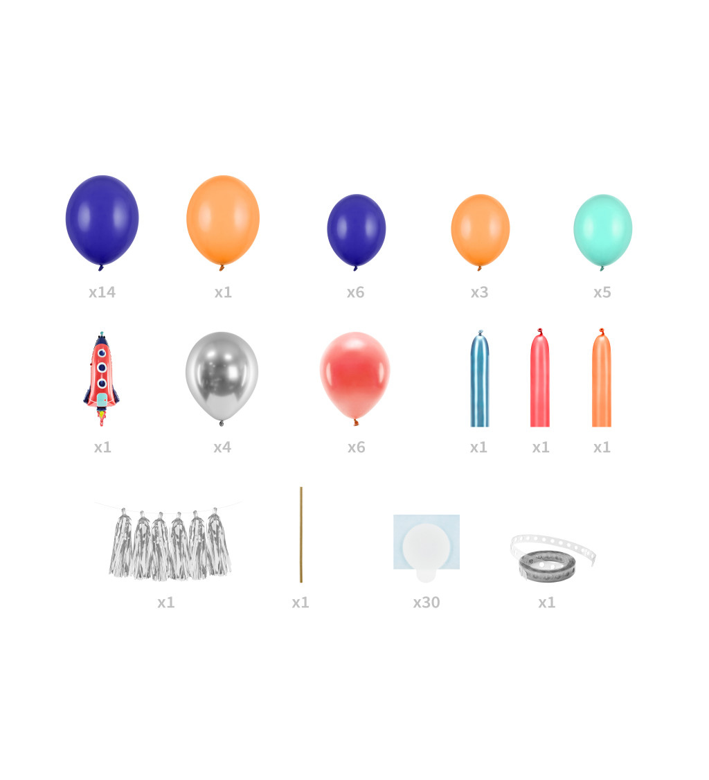 Balloon girland - rakéta