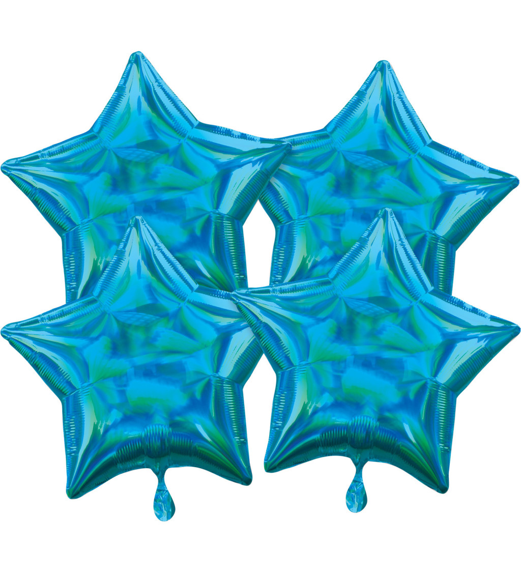 Léggömb készlet - kék csillagok