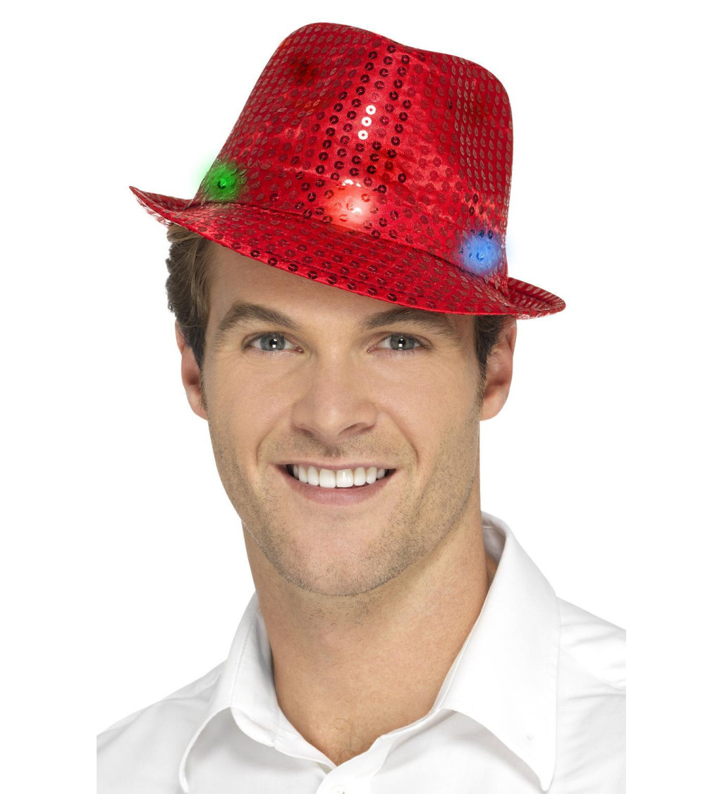 Flitteres kalap piros