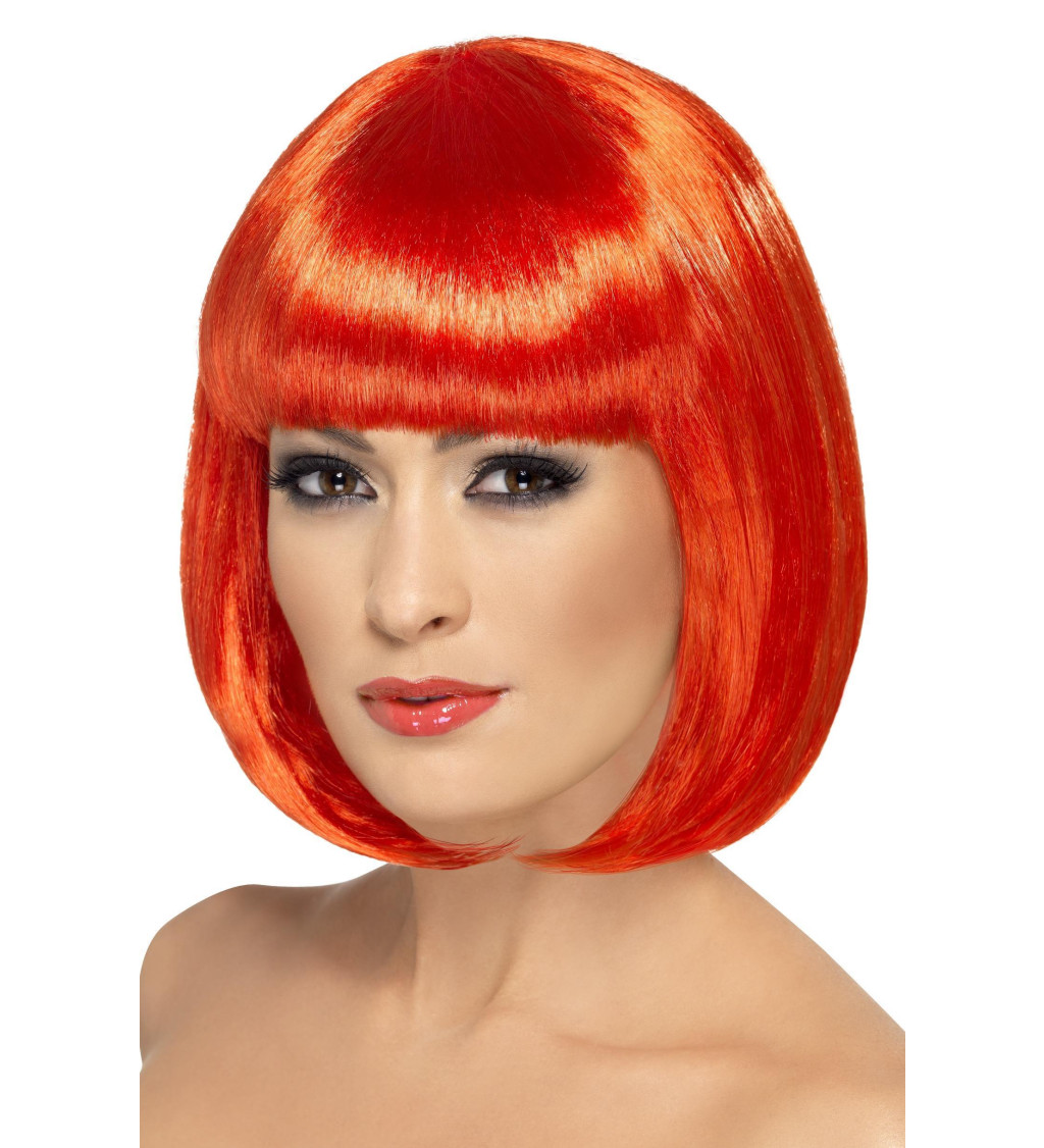 Rövid vörös női paróka