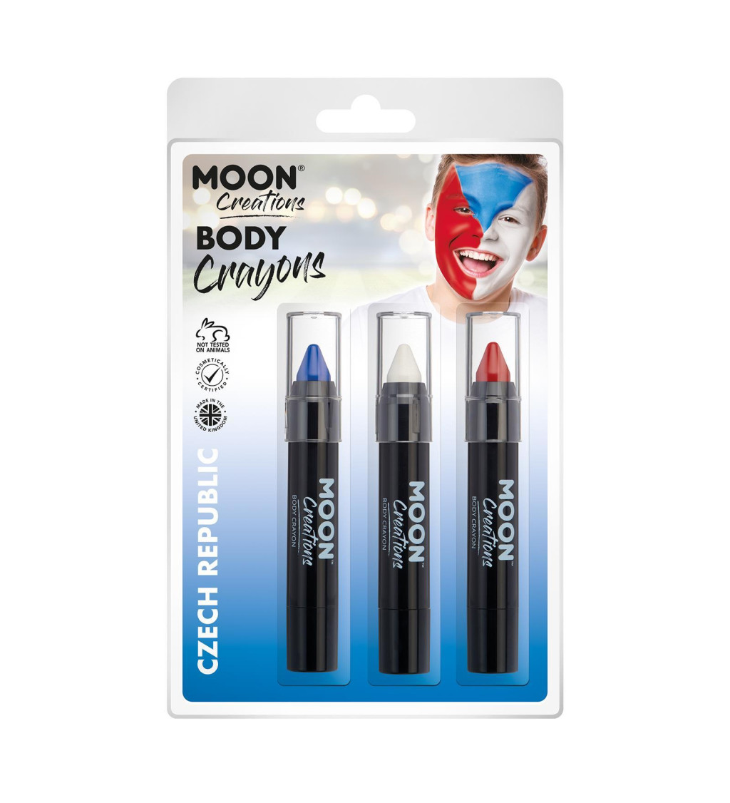 Testfestő ceruzák három színben