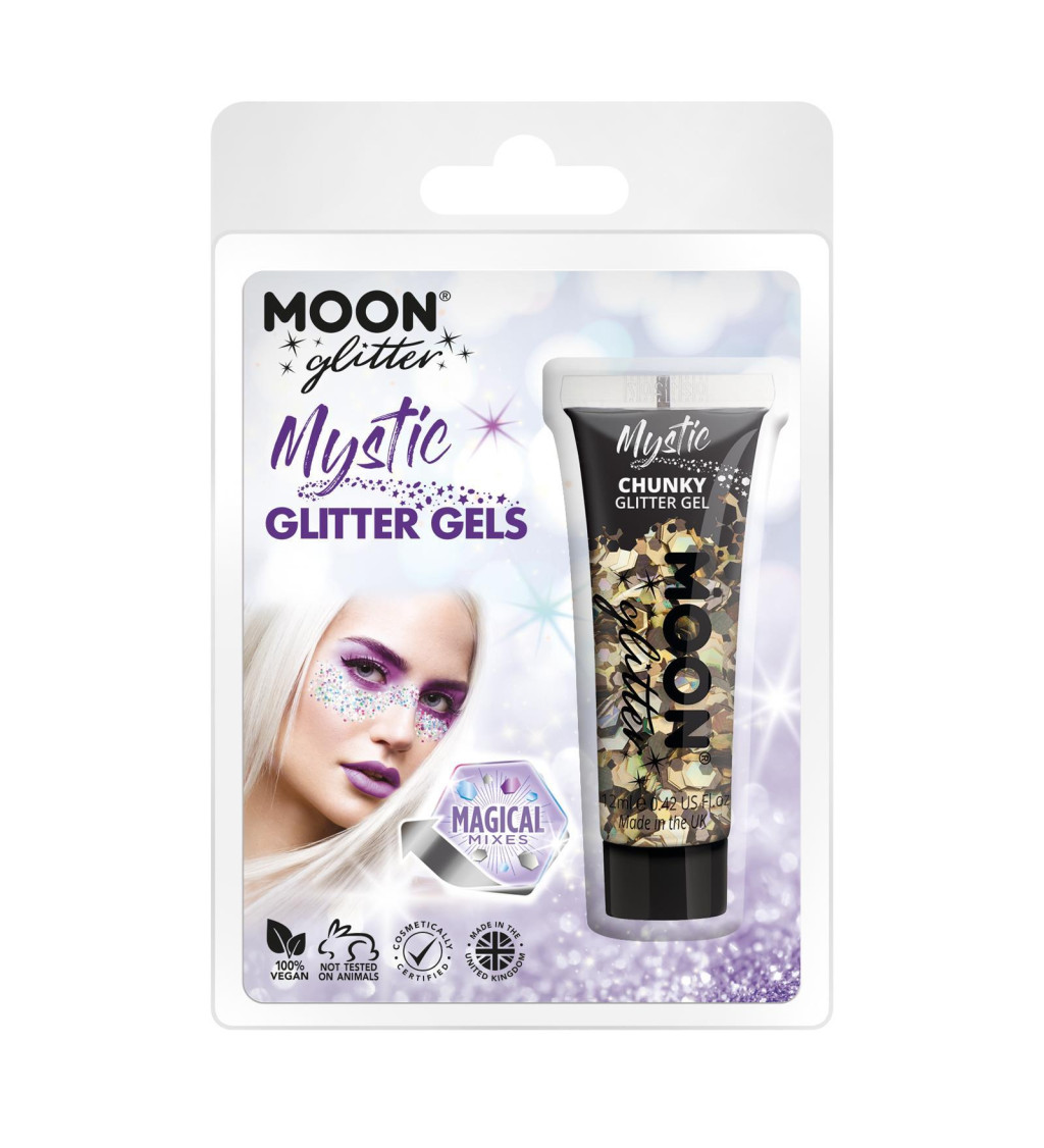 Glitter zselé arany