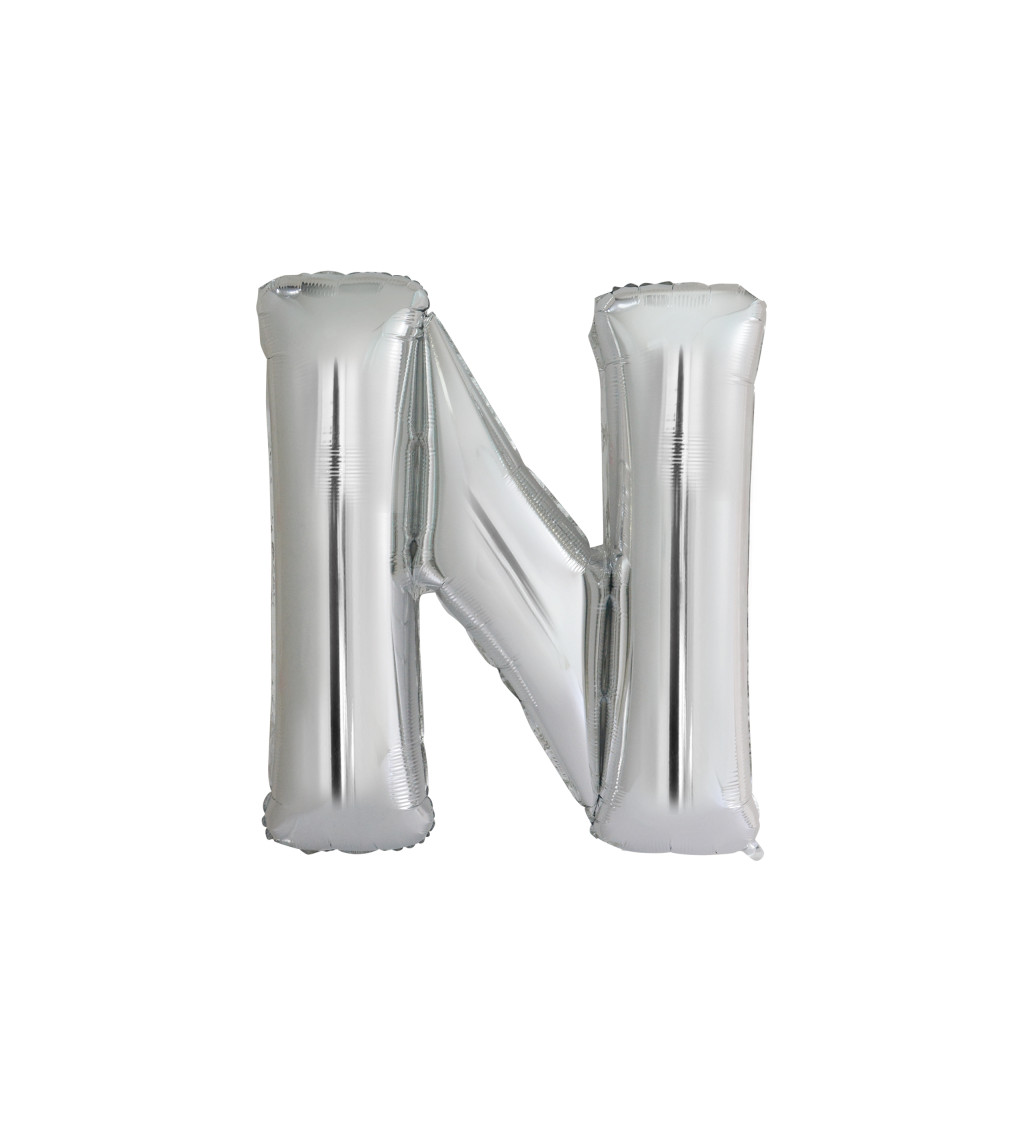 N betűs ezüst lufi