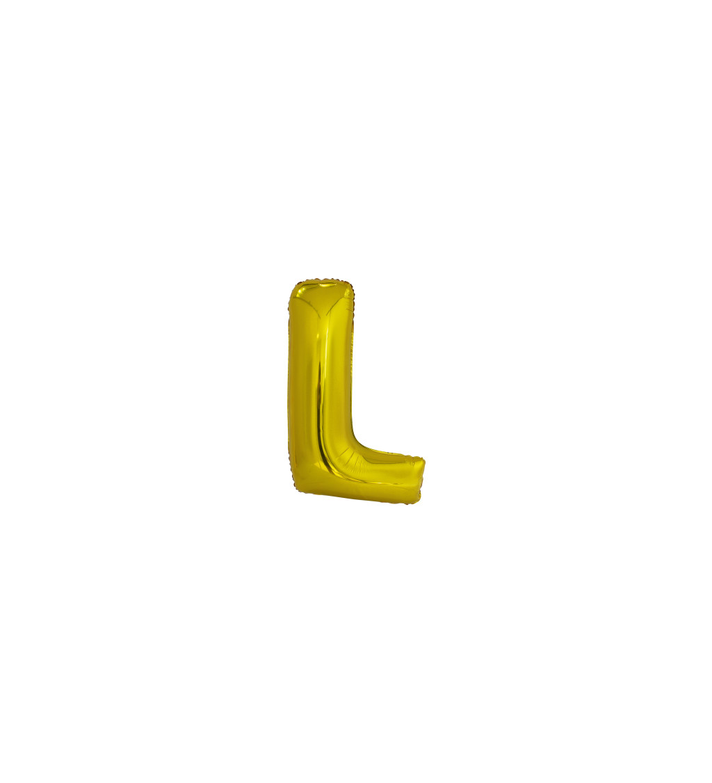 Arany fólia léggömb - L betű