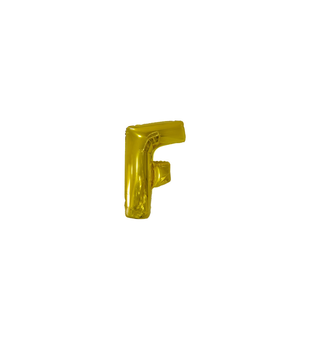 Arany fólia léggömb - F betű