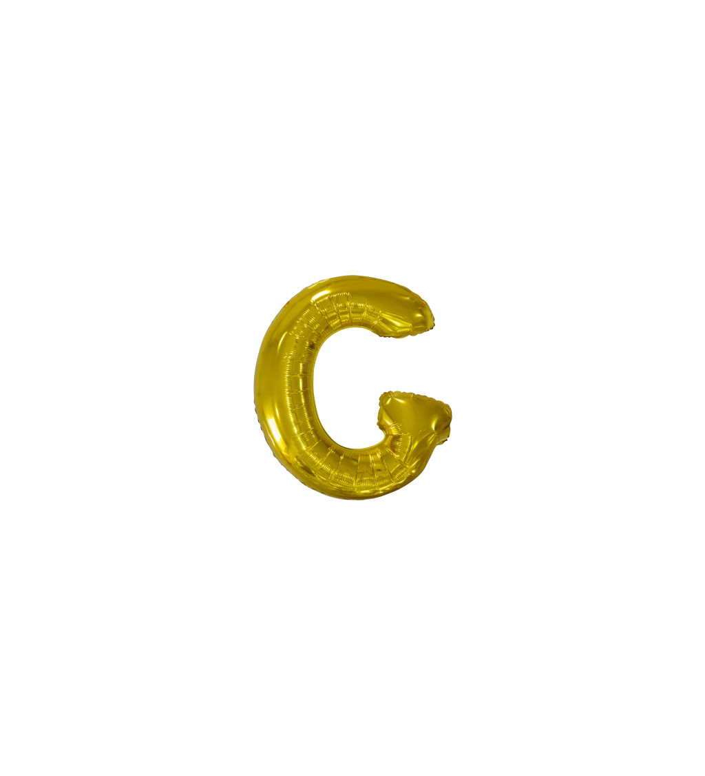 Arany fólia léggömb - G betű
