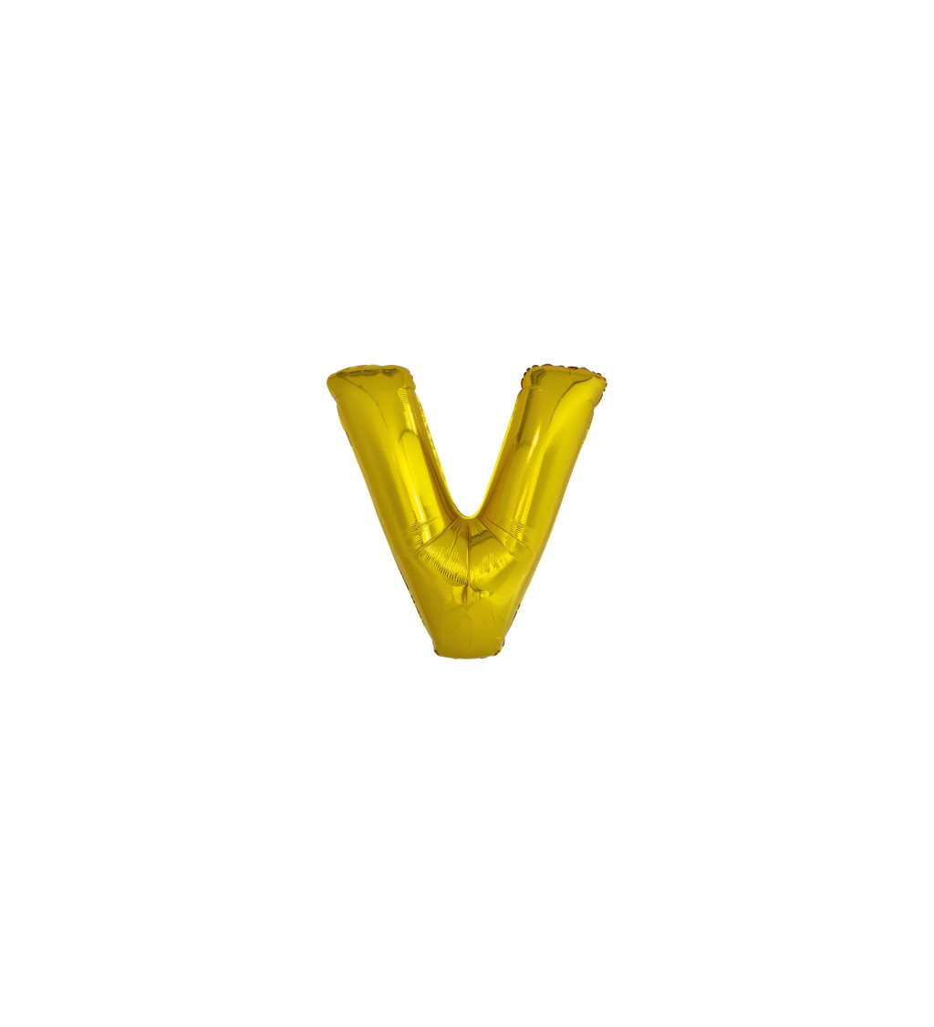 Fólia arany léggömb – V betű