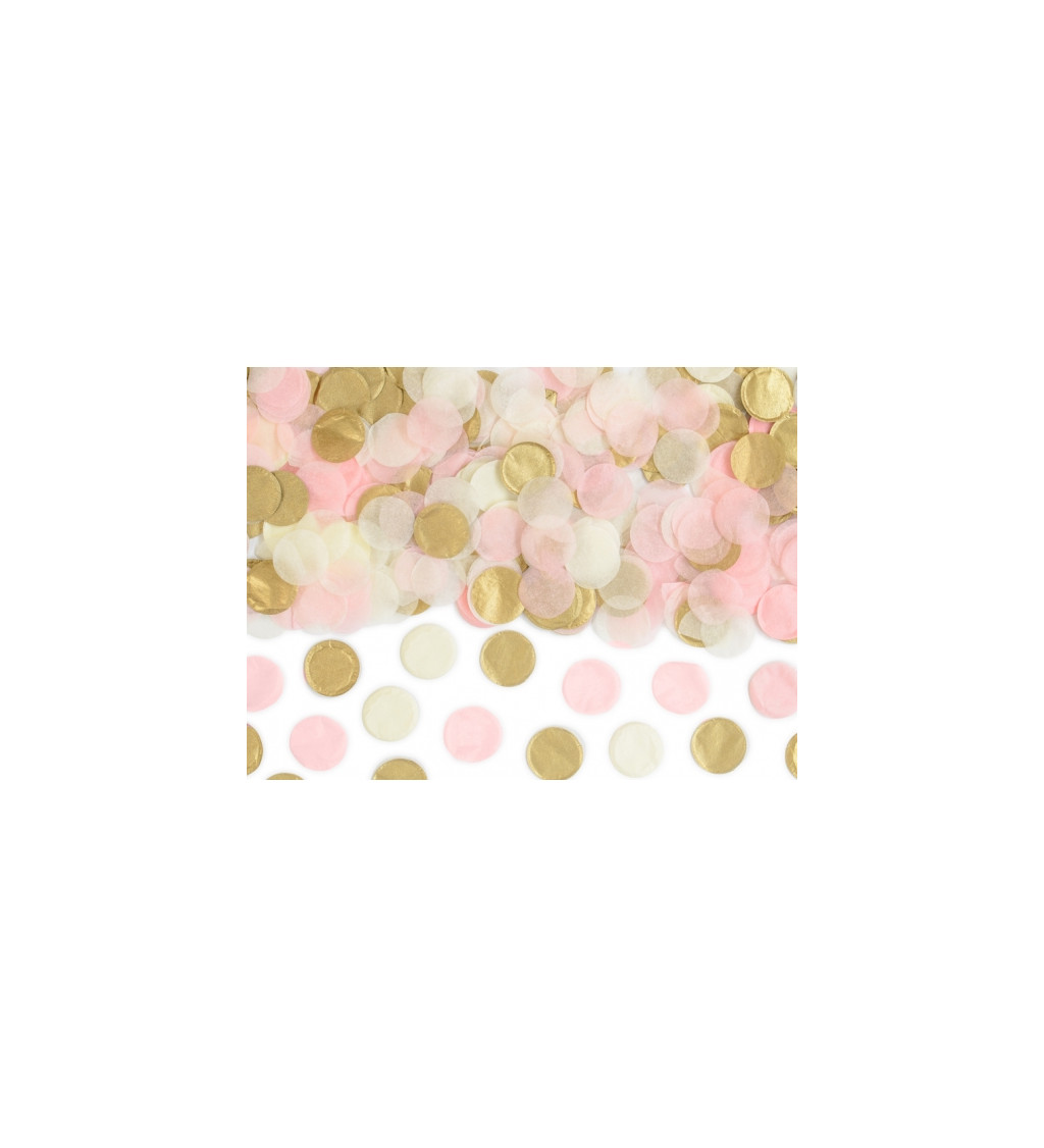 Rózsaszín-arany konfetti