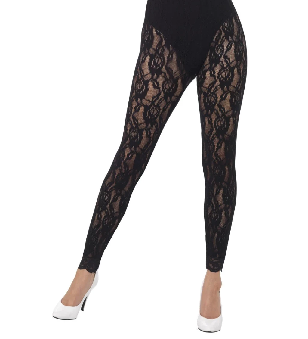 Fekete csipke leggings