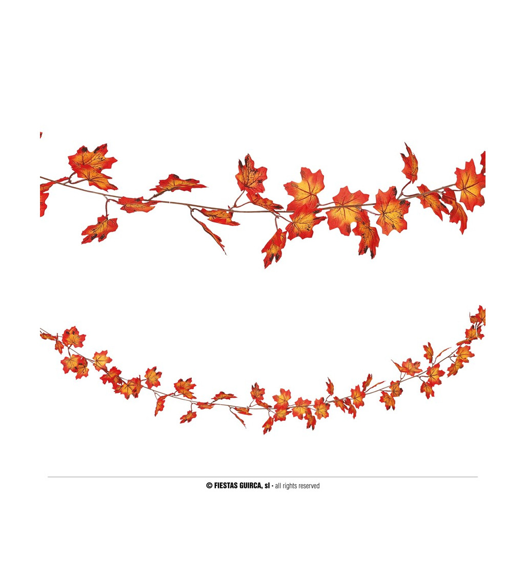 ORANGE LEAVES GARLAND 190 CMS