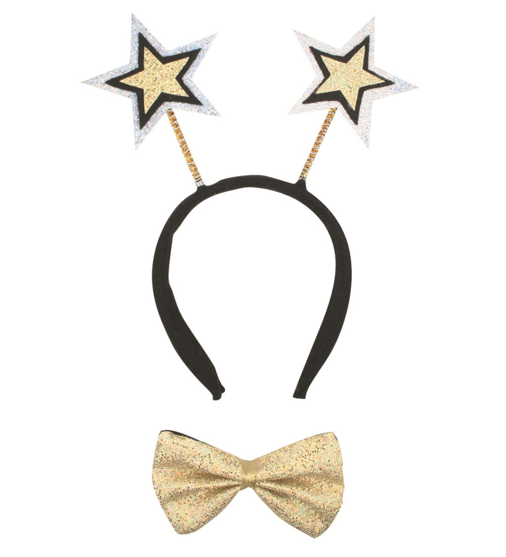 Csillagok pillangós hajpánt