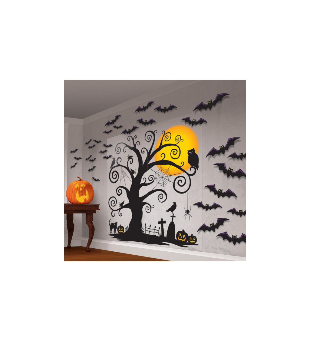 Halloween-mintás szett