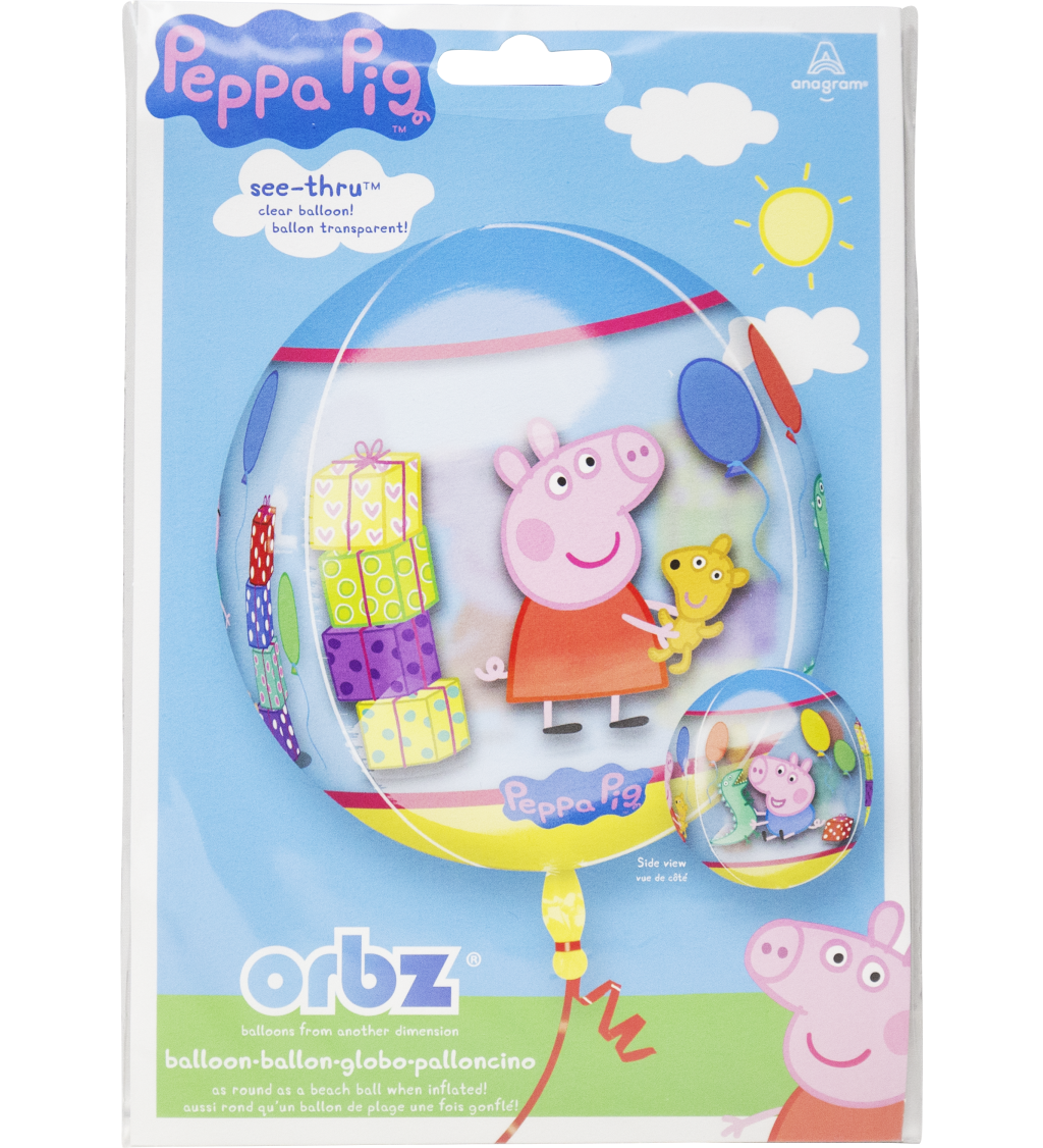 Fólia lufi - kerek, Peppa Pig