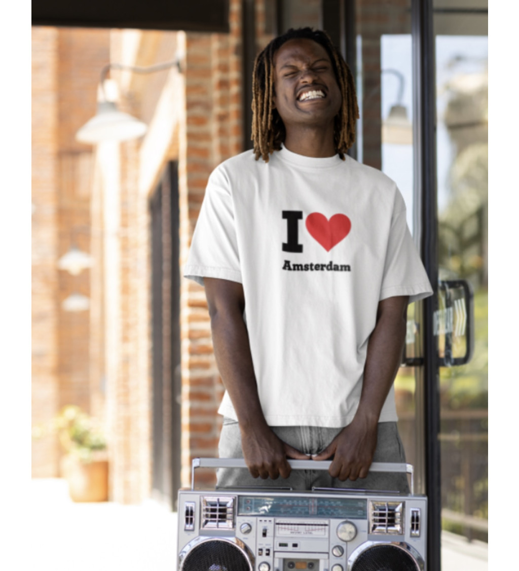 Vasalható felirat - Szeretem Amszterdamot