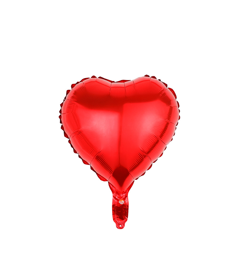 Piros szív fólia lufi