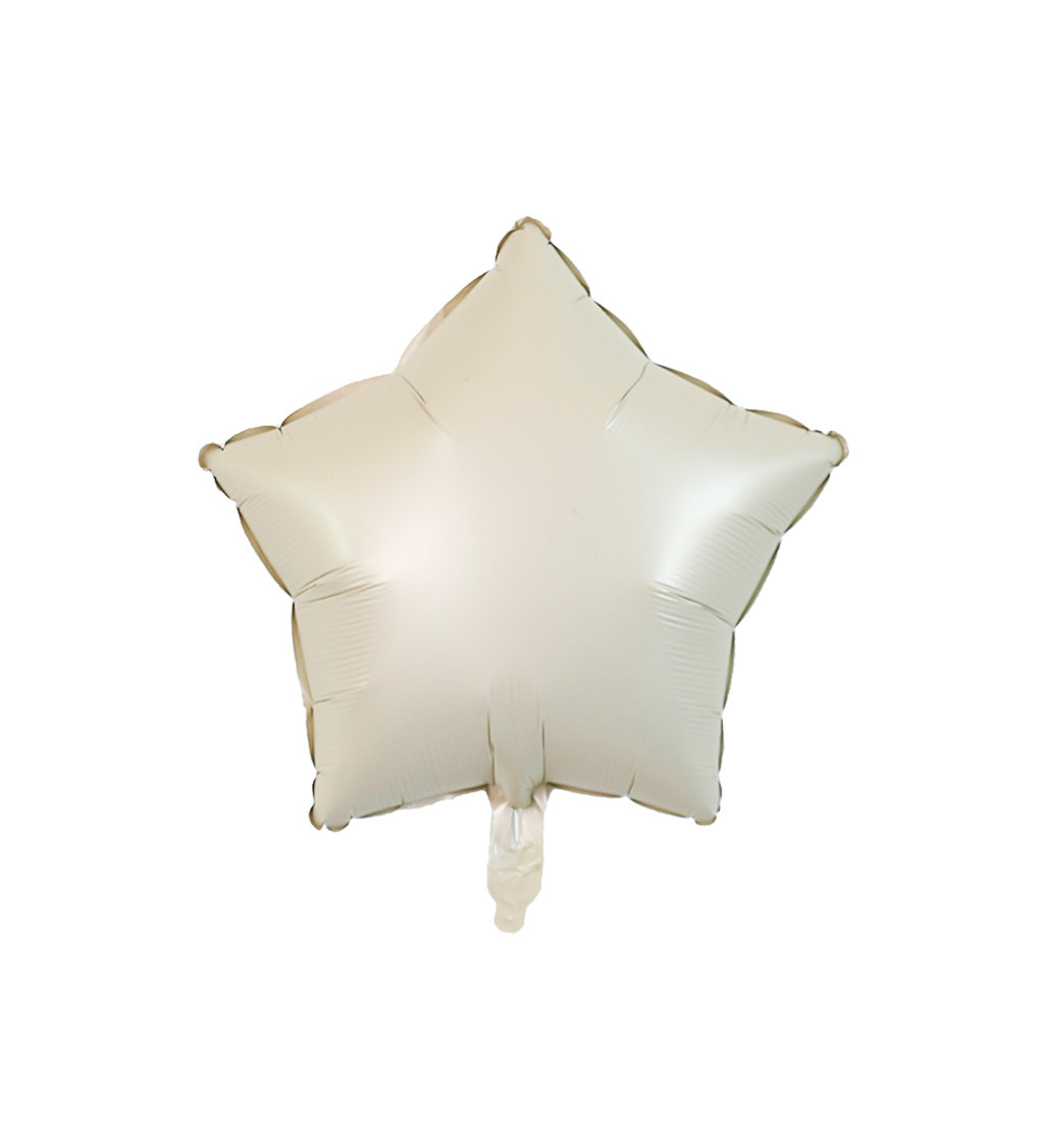 Bézs csillag fólia lufi