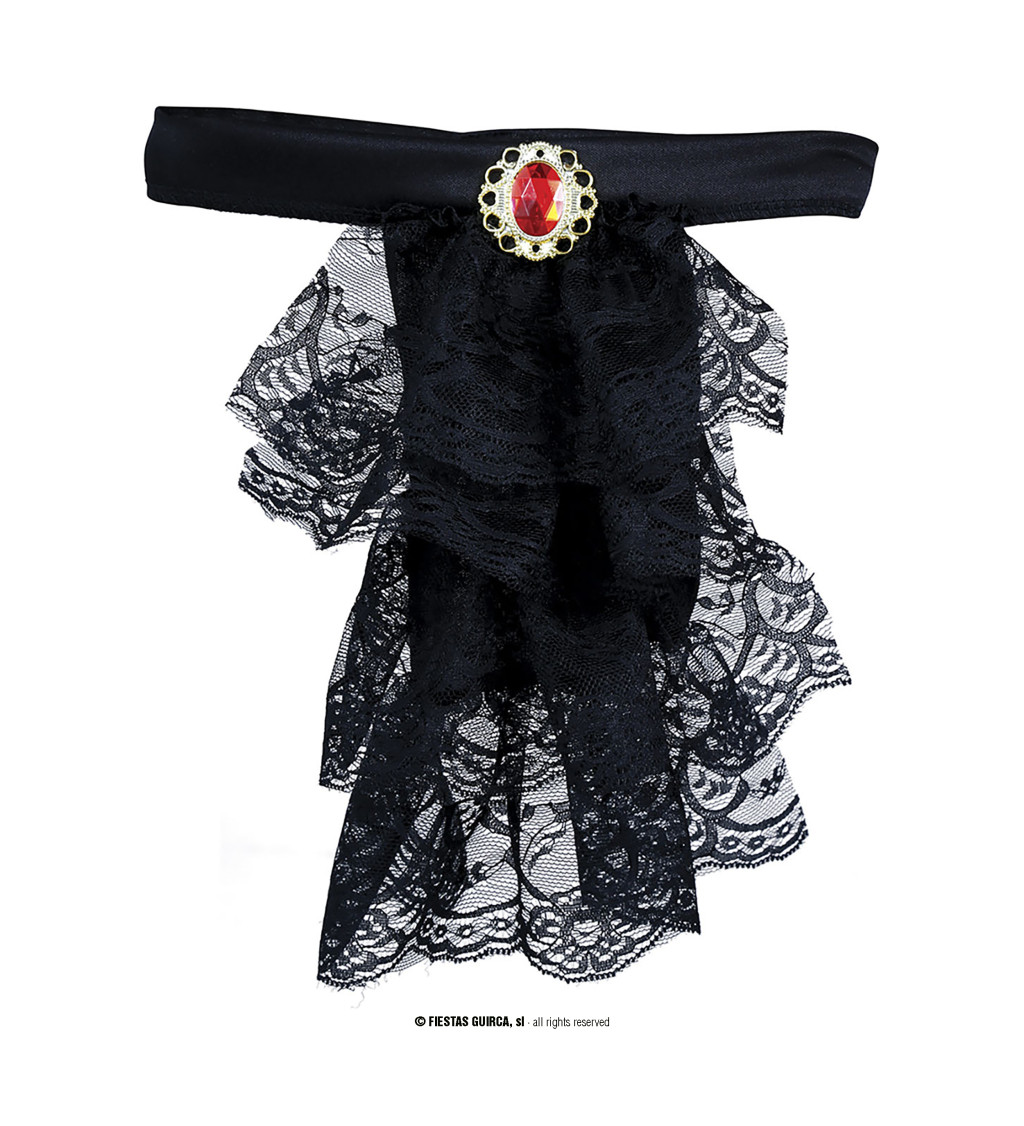 Fekete csipke gallér