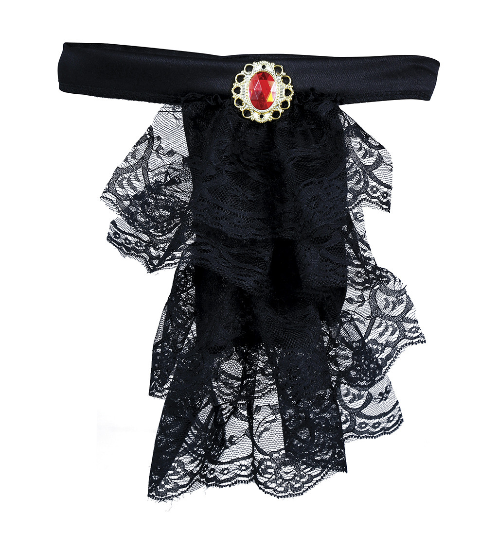 Fekete csipke gallér