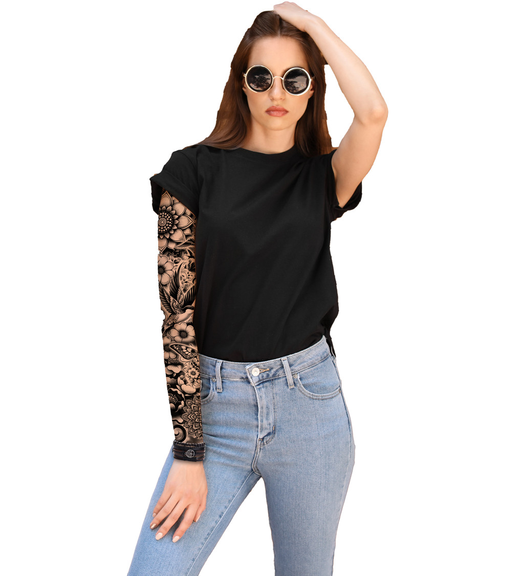 Tetoválás - kar ujj - fekete-fehér