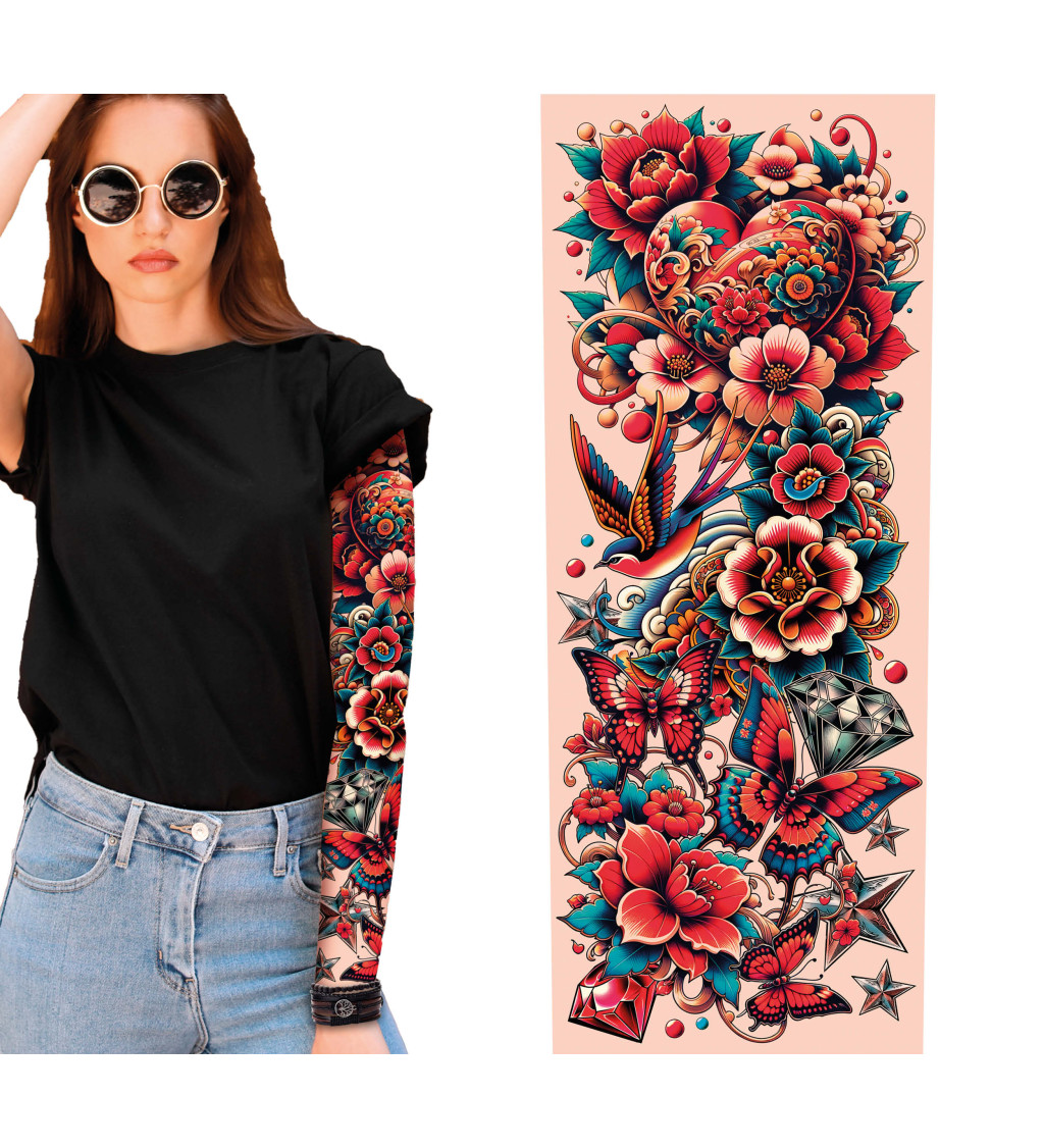 Színes tetoválás - kar