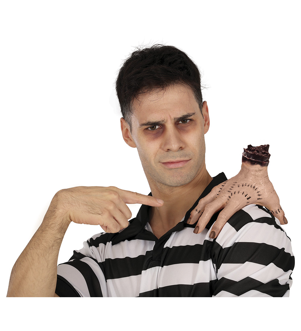 Műanyag kéz zsinórral