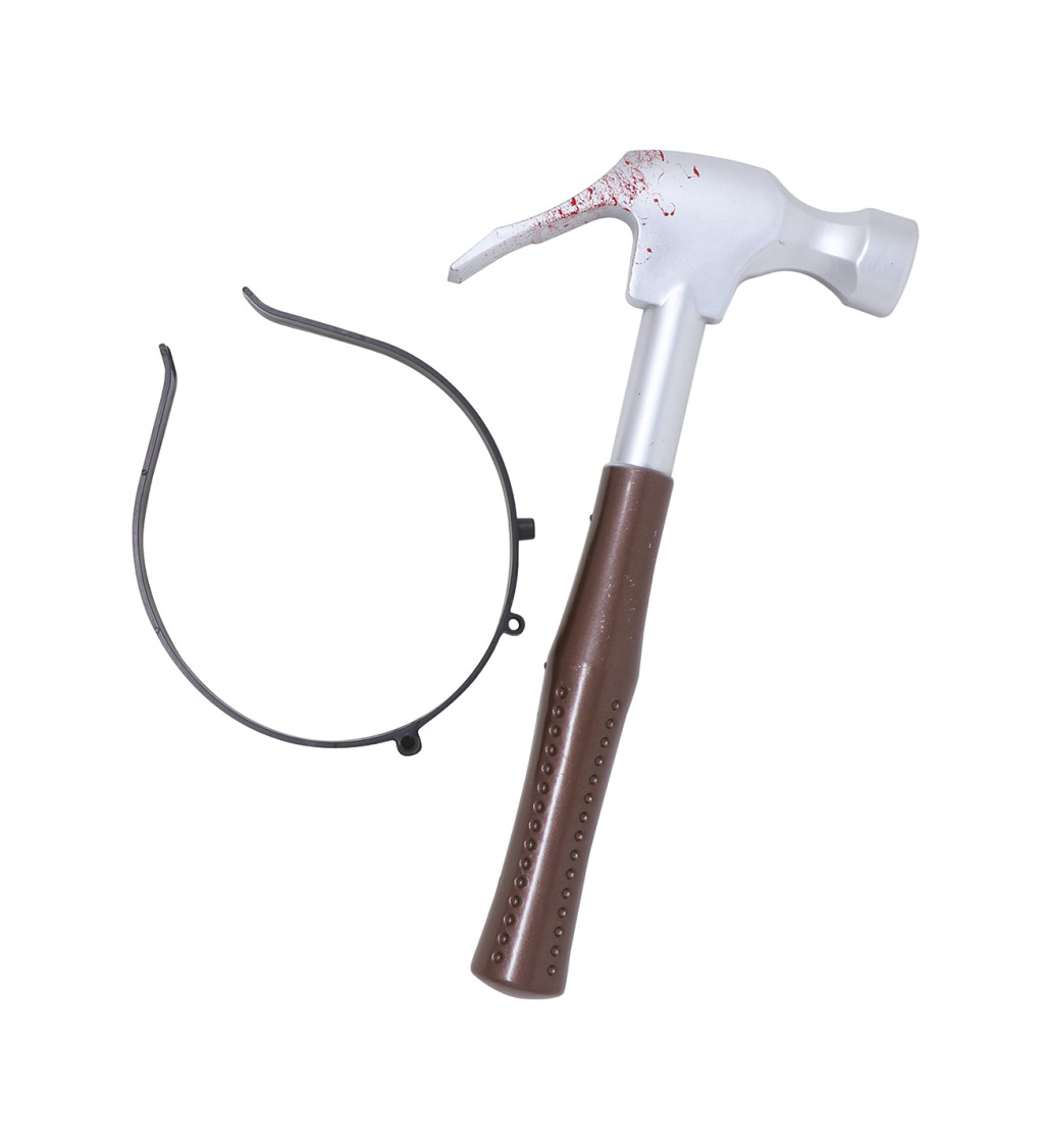 Véres kalapács hajpánt