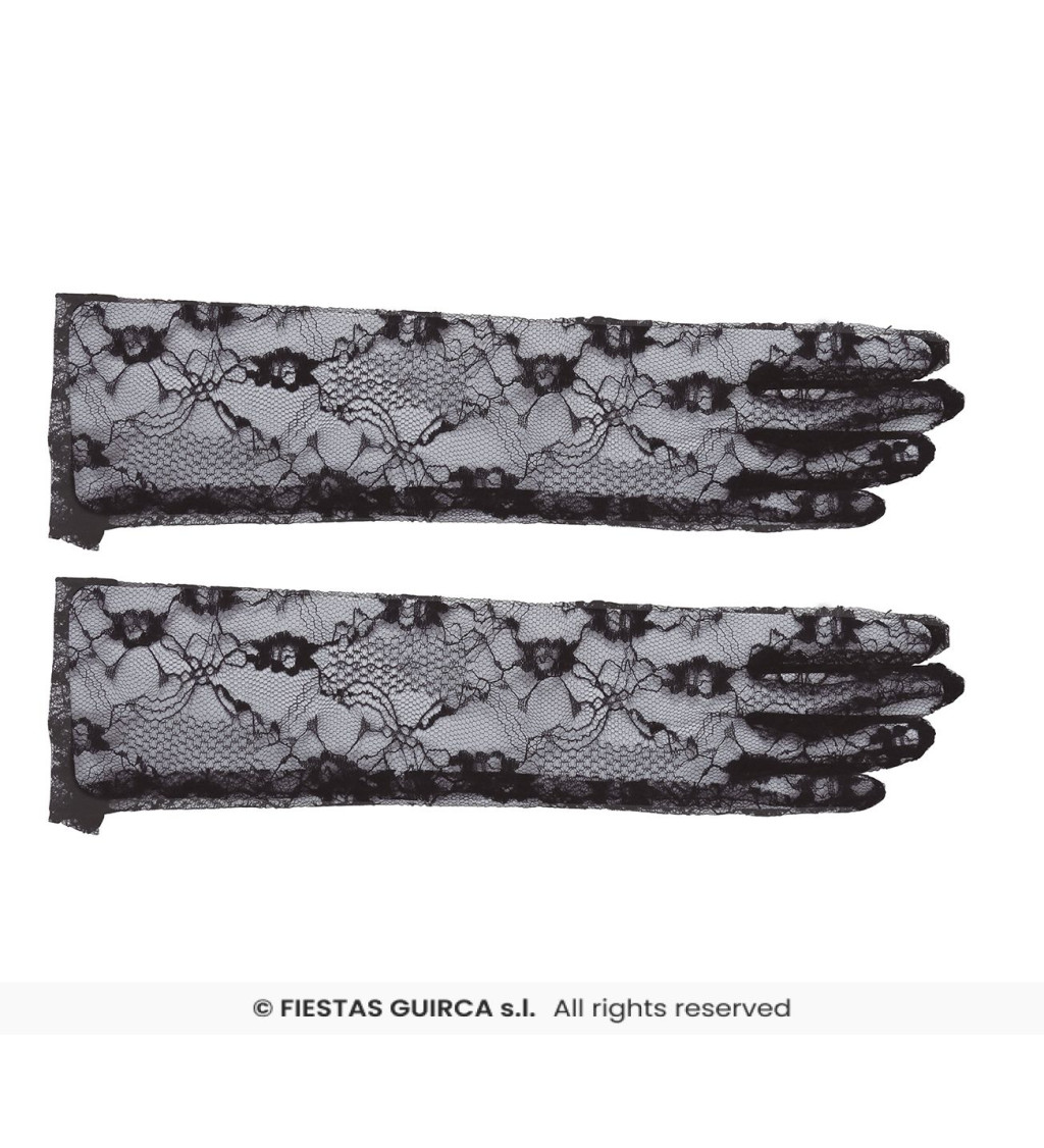 Fekete csipke kesztyű