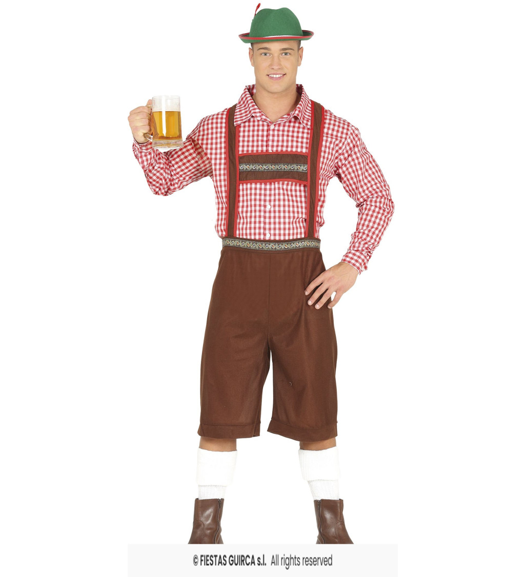 Oktoberfest nadrág + ing, Férfi jelmez