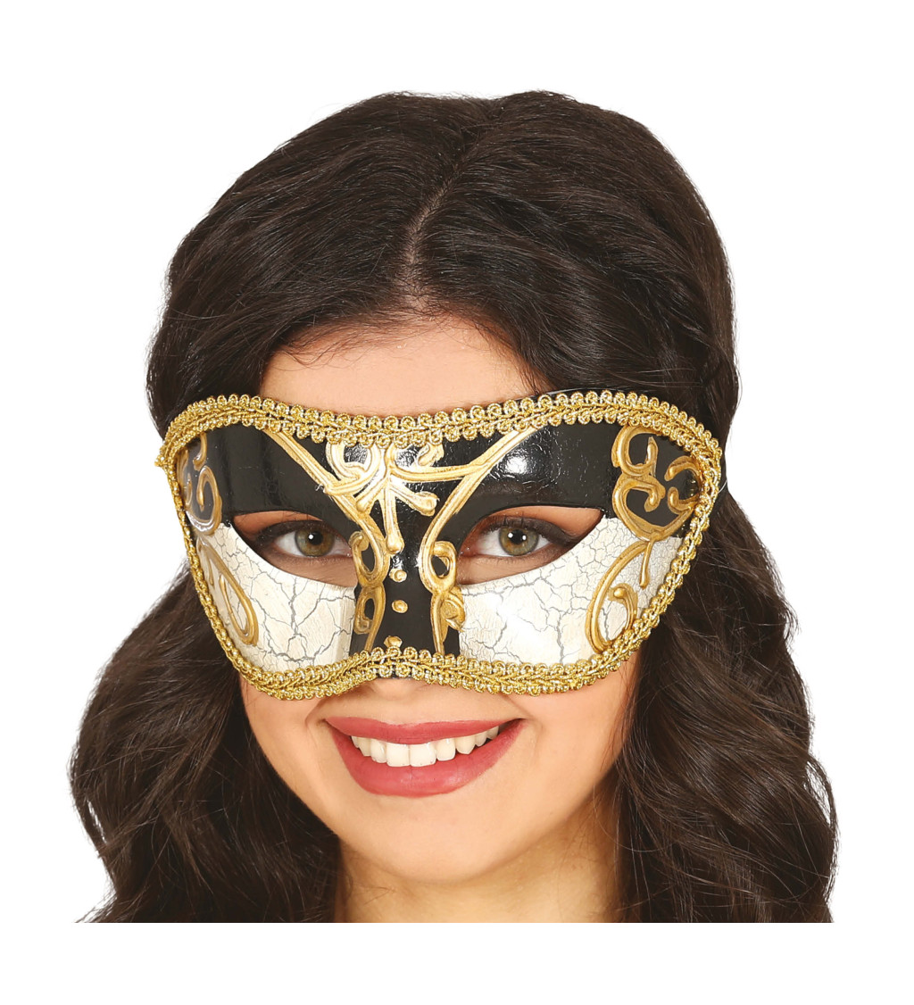 Fekete-fehér velencei maszk