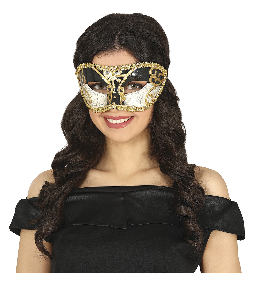 Fekete-fehér velencei maszk